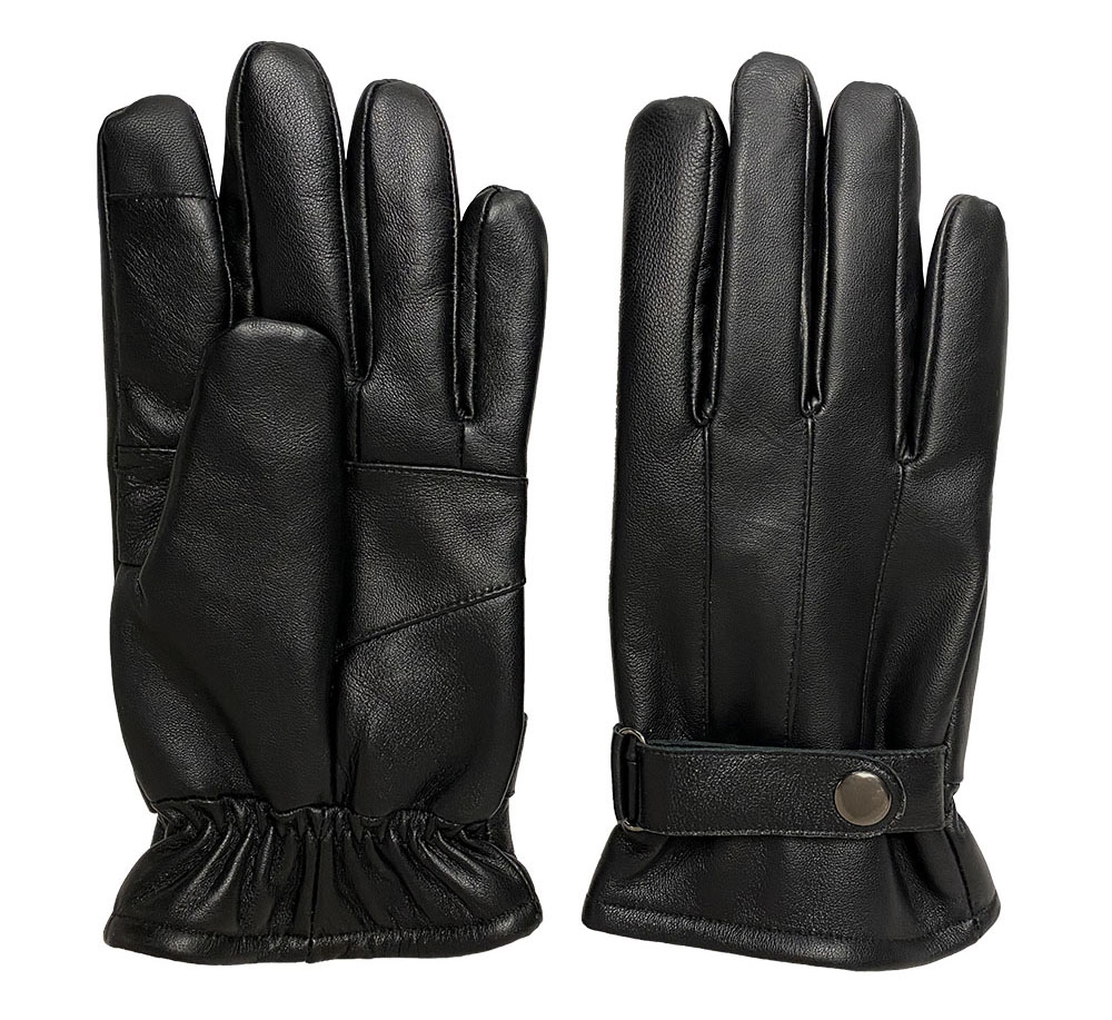 Roadster Mens Black Leather Glove with Thinsulate - Leather Gloves & Scarves
